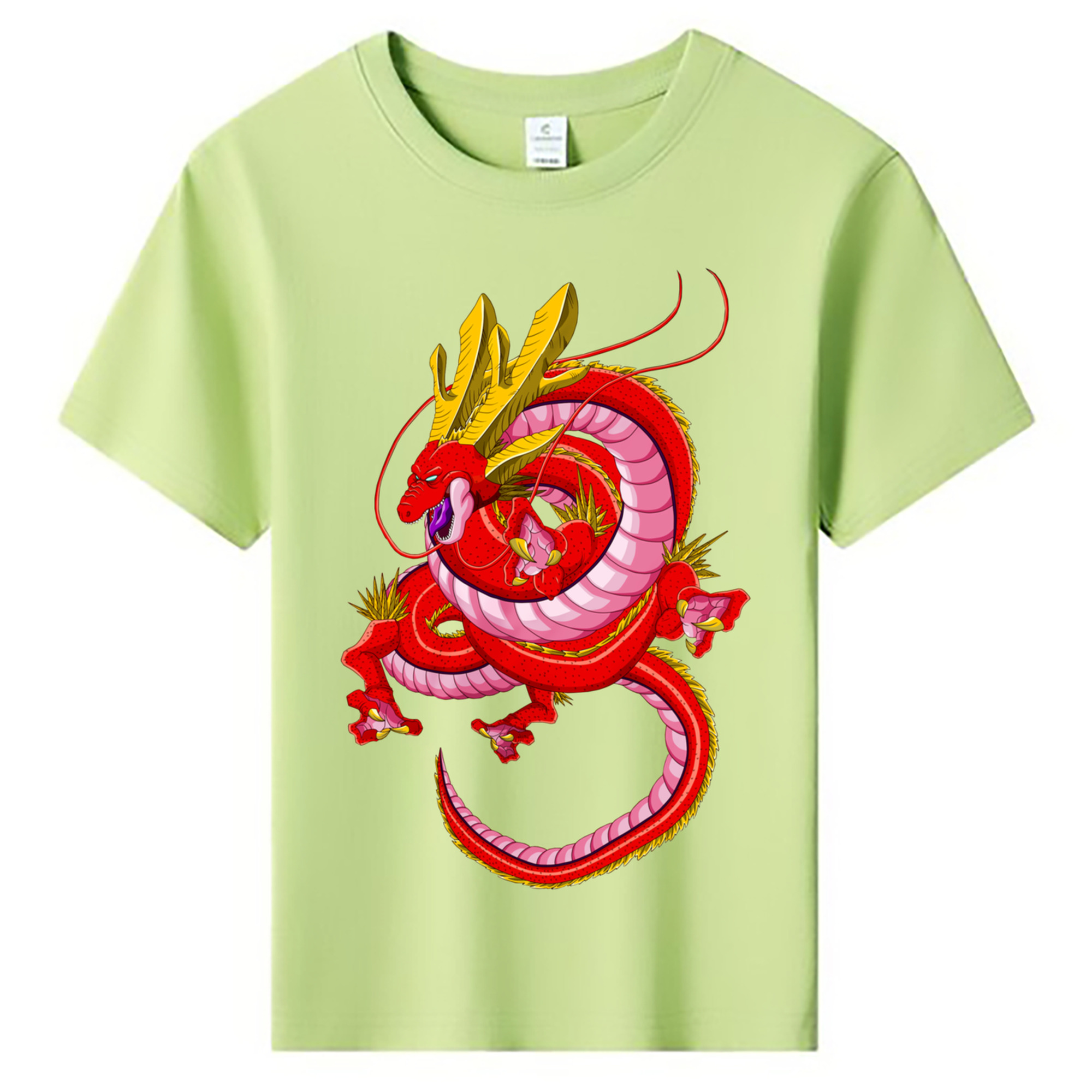 （画像用） ドラゴンボール 神龍 シェンロン DRAGON BALL Shenron 綿100％キッズTシャツ（フロントプリント）
